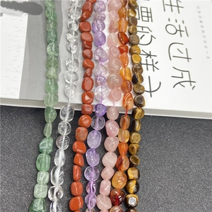 Natural assorted gemstone chip beads including amethyst and quartz for DIY jewelry making