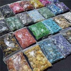 Assorted 13x18mm oval agate gemstone cabochons for DIY jewelry making in bulk packs