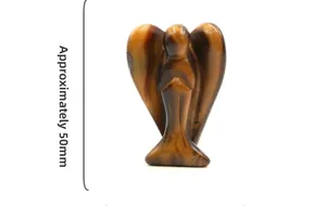 Tigerauge Engel-Figur mit natürlichen goldbraunen Streifen in 50mm Höhe
