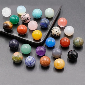 Natural Polished Gemstone Sphere Ball For Healing Meditation Decor Amethyst Rose Quartz Agate Tiger Eye Round Crystal Beads