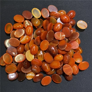 Cabochon ovali in agata rossa lucidata 15x20mm per gioielli e accessori fai da te