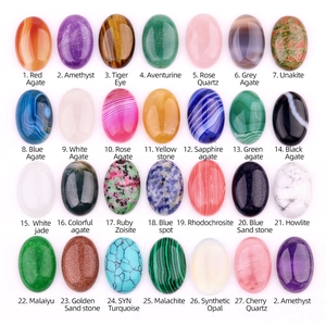 Varietà di cabochon ovali in pietra naturale 15x20mm per la creazione di gioielli fai-da-te