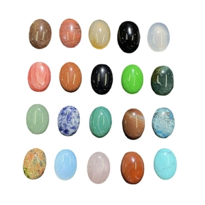 20 cabochon ovali in pietre naturali varie per la creazione di gioielli fai da te