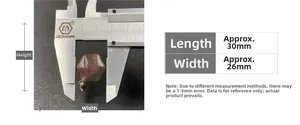Detailed size measurement of star-shaped agate pendant showing 30mm length and 26mm width
