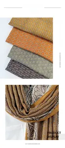 Close-up of retro chain print and floral patterns on soft imitation cashmere scarves