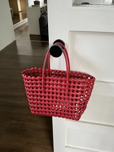 Borsa A Mano Intrecciata PVC Traforata Reticolo Grande Capacità Spiaggia Vacanze Tote Cesto Della Spesa Donne Street Style
