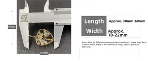 Size measurements of handmade tree of life heart pendant showing width and height details