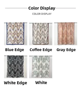 Detailed grid view showing various color options for the paisley print linen scarf