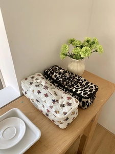 Gesteppte Föhntaschen mit süßem Bärenmuster und modischem Leopardenprint im 2er-Set