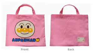 Rosa Anpanman Federmäppchen mit Comic-Druck und Namensschild auf der Rückseite