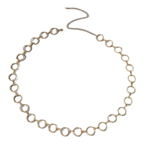 Chic gold circle link waist chain with lobster clasp and adjustable extension chain