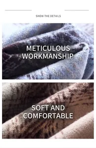 Détail macro de l'écharpe en cachemire à carreaux montrant la texture et la couture