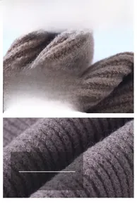 Detaillierte Makroansicht von hochwertigem, dunkelbraunem Strickstoff mit dichter Textur