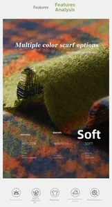 Gros plan sur le tissu doux de l'écharpe à carreaux montrant la texture façon cachemire