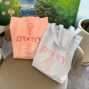 Grand sac cabas en toile rose et bleu pour un trajet quotidien élégant et chic