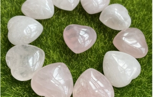 Pietre di quarzo rosa e cristallo bianco a forma di cuore per decorazioni fai-da-te