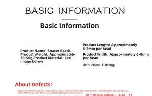 Detailed size specifications for natural lapis lazuli abacus beads for DIY jewelry making