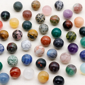 Natural Gemstone Sphere Polished Crystal Ball For Home Decor Healing Meditation Non Porous Round Stone Desk Ornament