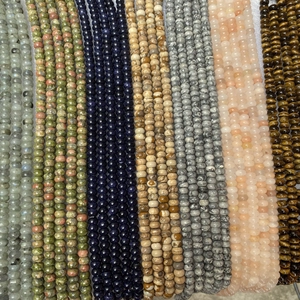 Cuentas de ábaco de ojo de tigre y gemas mixtas para joyería DIY y espaciadores de pulsera