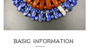 Macro detail of natural sodalite and goldstone beads in varied geometric shapes