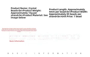 Detailed specifications for 4mm natural gemstone beads and crystal DIY jewelry components