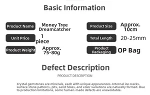 Detailed size and weight specifications for the Tree of Life crystal dream catcher