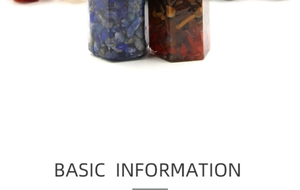 Detail von hexagonalen Harzprismen, gefüllt mit Lapislazuli und roten Achatsteinen