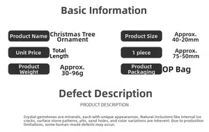 Detailed technical specifications for natural crystal gemstone Christmas tree ornaments
