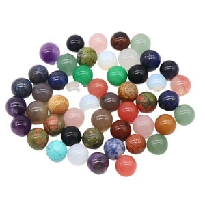 Assorted 12mm natural crystal semi-precious stone mini beads for DIY jewelry making