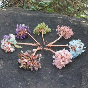 Árboles de la vida hechos a mano con amatista natural y piedras preciosas de cristal
