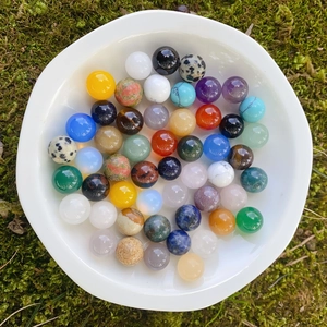 Natural Crystal Quartz Balls Non-Porous Round Polished Stones Healing Gemstone Orbs For DIY Crafts Home Office Decor