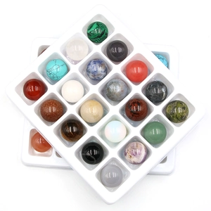 Natural Crystal Sphere Assorted Polished Semi Precious Gemstone Polished Stone Ball For Home Decor Collection Ornaments