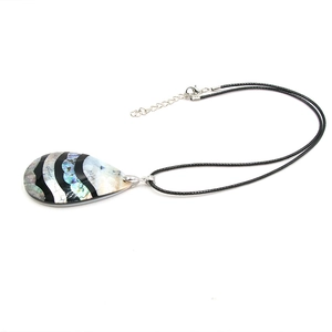 Collana Con Pendente A Goccia D'acqua Conchiglia Di Abulone Naturale Madreperla Gioielli Folk