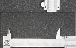 Detailed laser-etched metric scales and branding on stainless steel vernier caliper