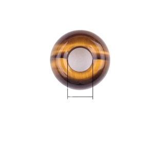 5x10mm Φυσική πέτρα μάτι της τίγρης χάντρα με μεγάλη τρύπα για DIY κοσμήματα