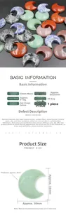 Detailed size specifications for 33mm natural moon stone crystal home decor ornaments