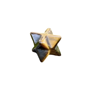 Natural tiger eye stone Merkabah star crystal energy healing stone ornament 20mm