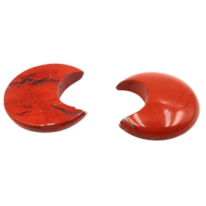 Red Jasper crescent moon shaped natural stone decor items for home display