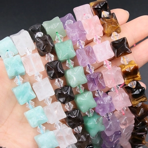 Perle in pietra naturale a forma di stella per la creazione di gioielli fai da te