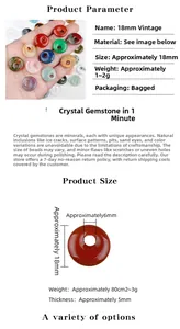 Specifiche dettagliate sulle dimensioni dei ciondoli a ciambella in agata naturale da 18mm