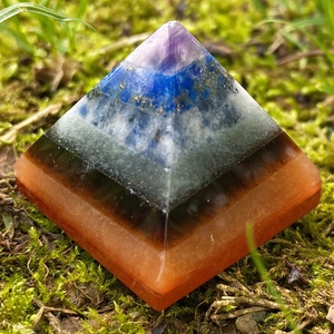 Natuursteen Orgon Pyramide Energie Genezing Zeven Lagen Chakra Kristal Piramide Voor Meditatie Thuis Kantoor Bureau Decoratie