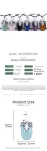 Detailed size specifications for hollow moon natural stone pendant with dimensions and weight