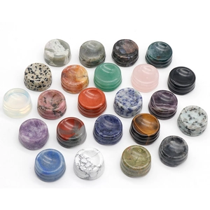Natural Crystal Stone Sphere Display Stand Round Carved Agate Base For Crystal Ball Egg Desktop Decor