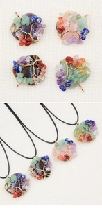 Pendenti Albero della Vita in pietre preziose con cristalli multicolore fatti a mano