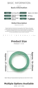 Size chart showing natural agate stone ring with 28mm outer and 19mm inner diameter