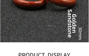 Detailed macro view of 30mm Goldstone material texture with sparkling gold particles