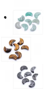 Détails des pierres de lune polies de 20mm en Aventurine, Oeil de Tigre et Labradorite