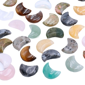 Pierres de lune naturelles de 20mm en cristal poli et pierres semi-précieuses assorties