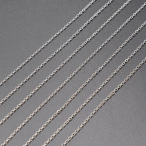 Classic silver 45cm O-chain necklace links for DIY fashion jewelry making projects