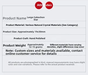 Specifications of Merkaba natural crystal stone ornament with 30mm size and manual polish